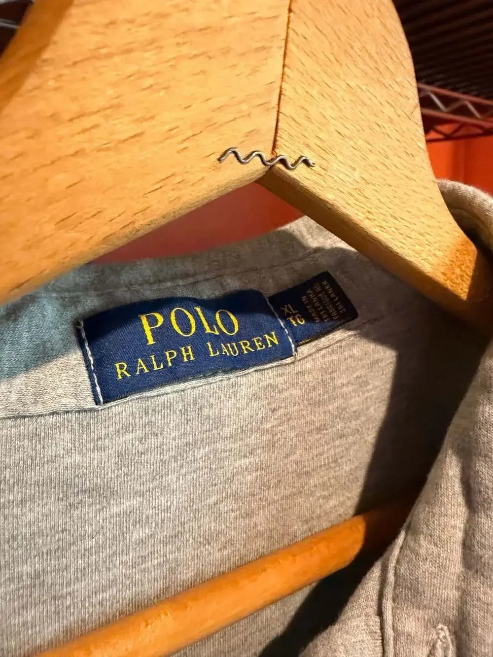 Polo Ralph Lauren Classic Fit Polo Shirt Mens XL Grey Cotton